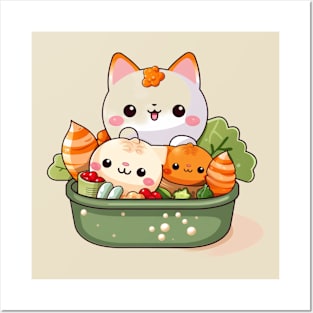 kawaii bento sushi T-Shirt cute  funny Posters and Art